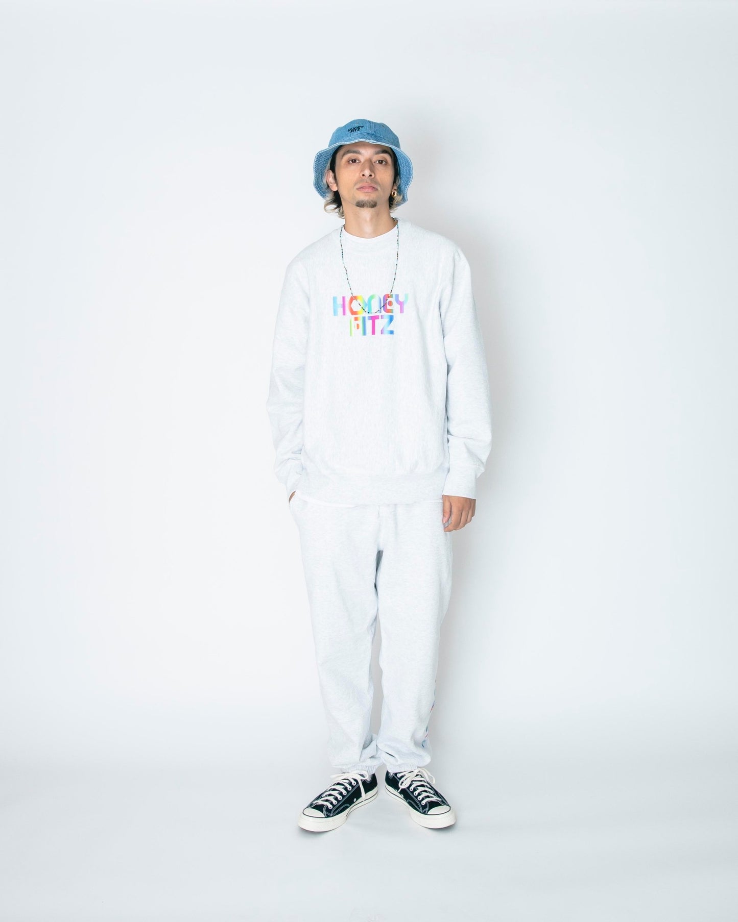 LOGO C/N SWEAT HOF-0005 HEATHER-GRAY