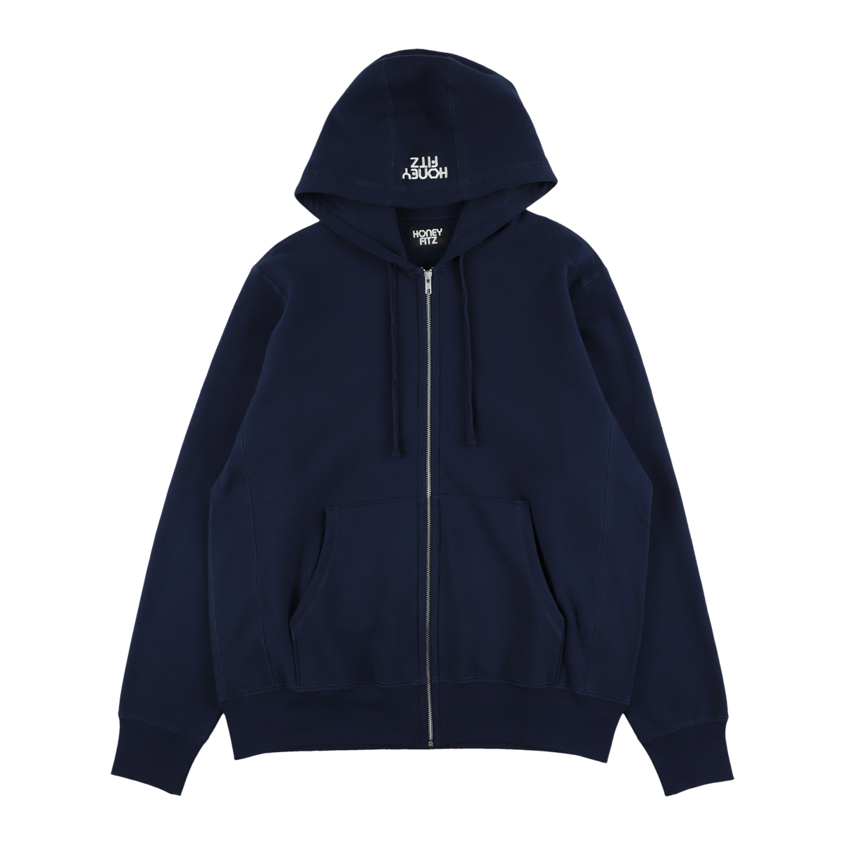 LOGO ZIP HOODIE SWEAT HOF-0007 NAVY
