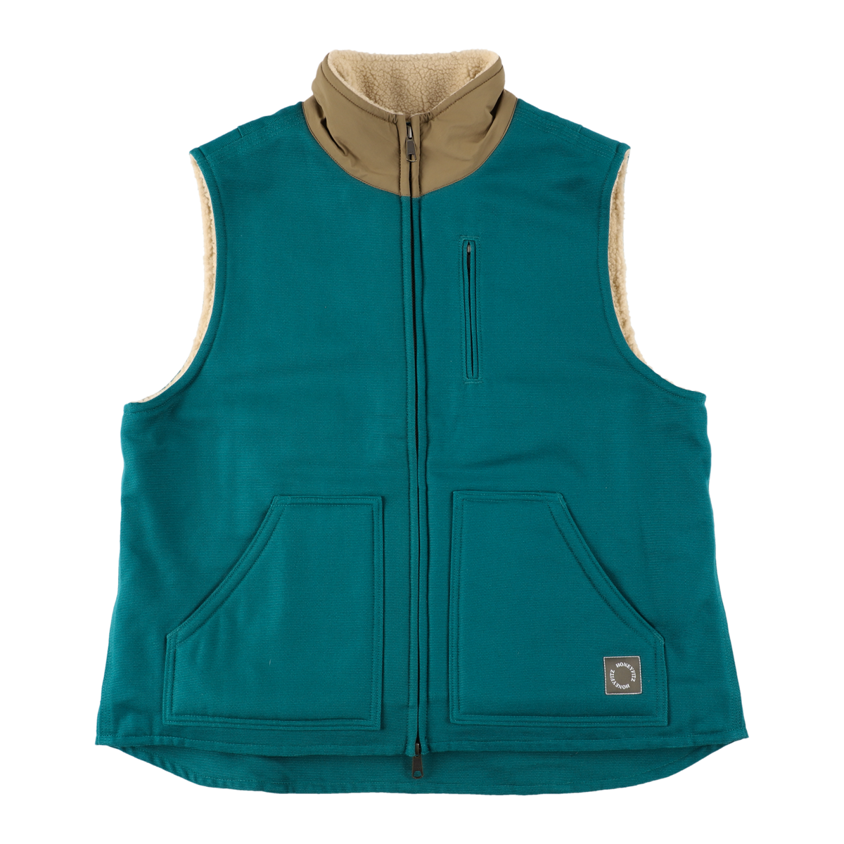 HOF-0030 CANVAS BOA VEST GREEN