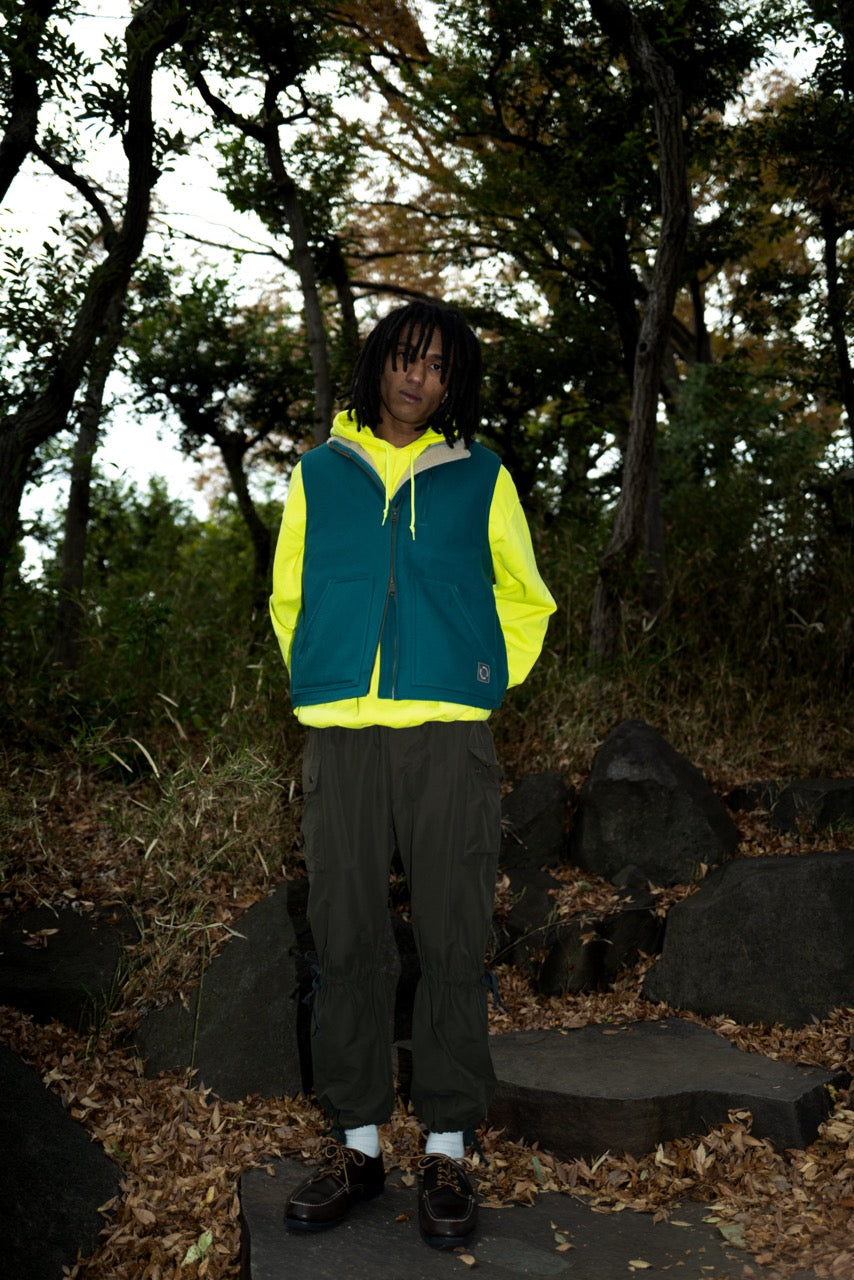 HOF-0030 CANVAS BOA VEST GREEN