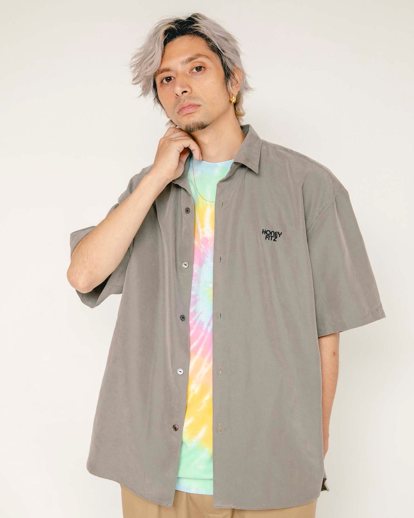 HANDSOME S/S SHIRTS HOF-0021 KHAKI