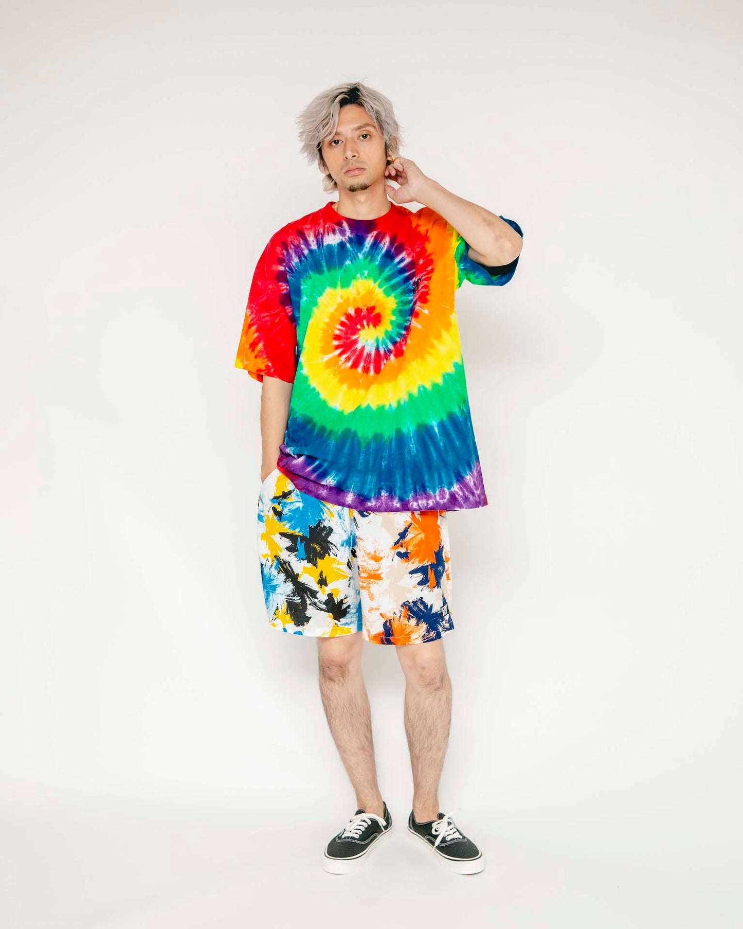 LOGO TIE-DYE S/ST HOF-0004 RAINBOW