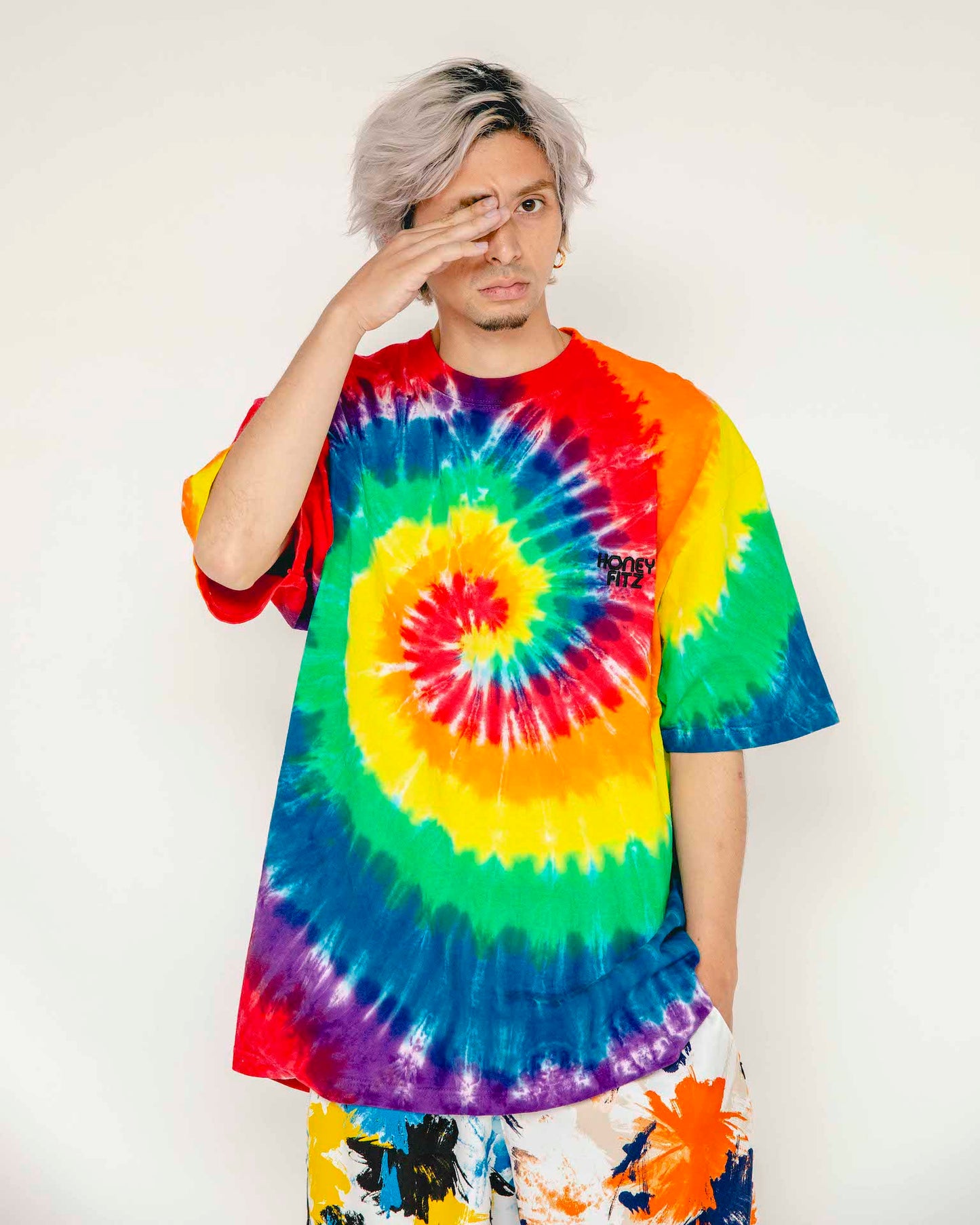 LOGO TIE-DYE S/ST HOF-0004 RAINBOW