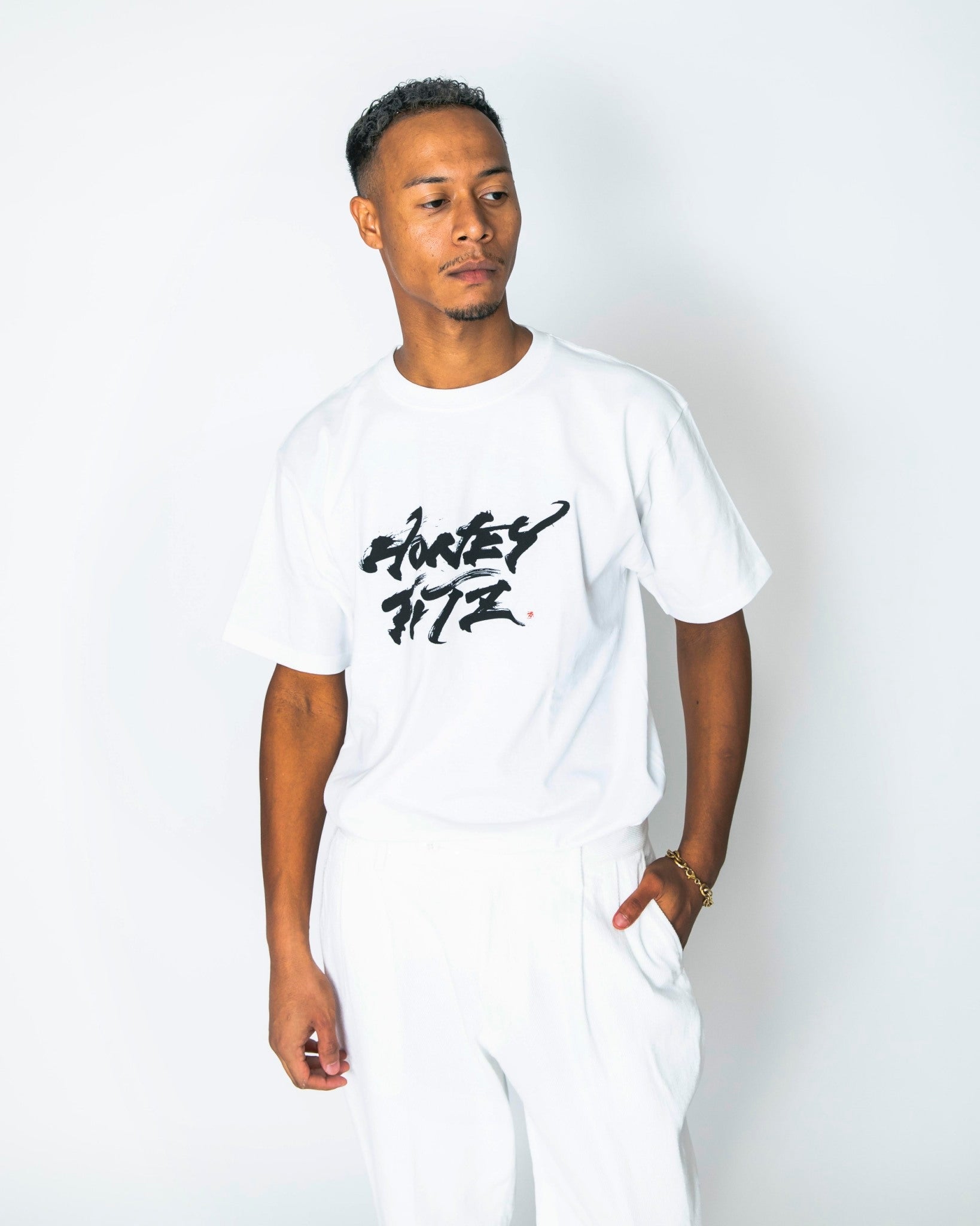 HONEY FITZ×万美 T-SHIRT HOF-0034 WHITE