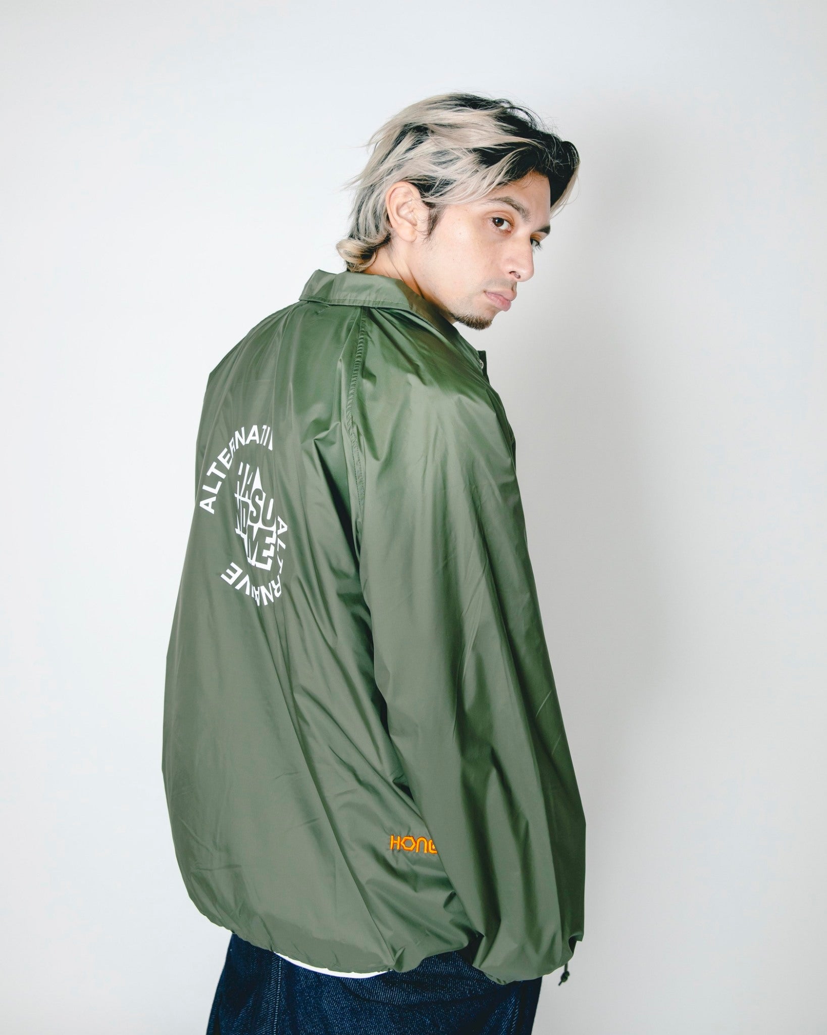 HANDSOME COACH JACKET W/BOA HOF-0033 OLIVE – HONEY FITZ